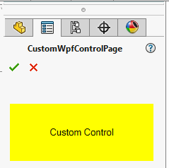 WPF control hosted in the Property Manager Page