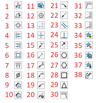 Standard icons for bitmap button